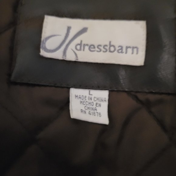 WOMENS VINTAGE FAUX LEATHER JACKET WITH THE FUR....VINTAGE DRESSBARN JACKET - Picture 14 of 17